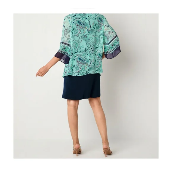 Studio One Faux Jacket Dress with Necklace • Size XL • NWT - Picture 3 of 3